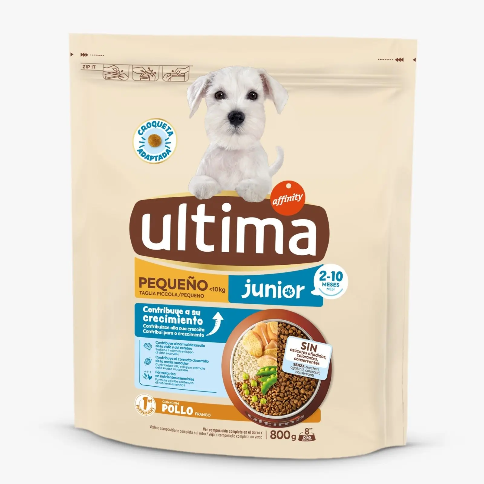 Hrana uscata caini, Ultima Dog, Mini Junior Pui, 800 g