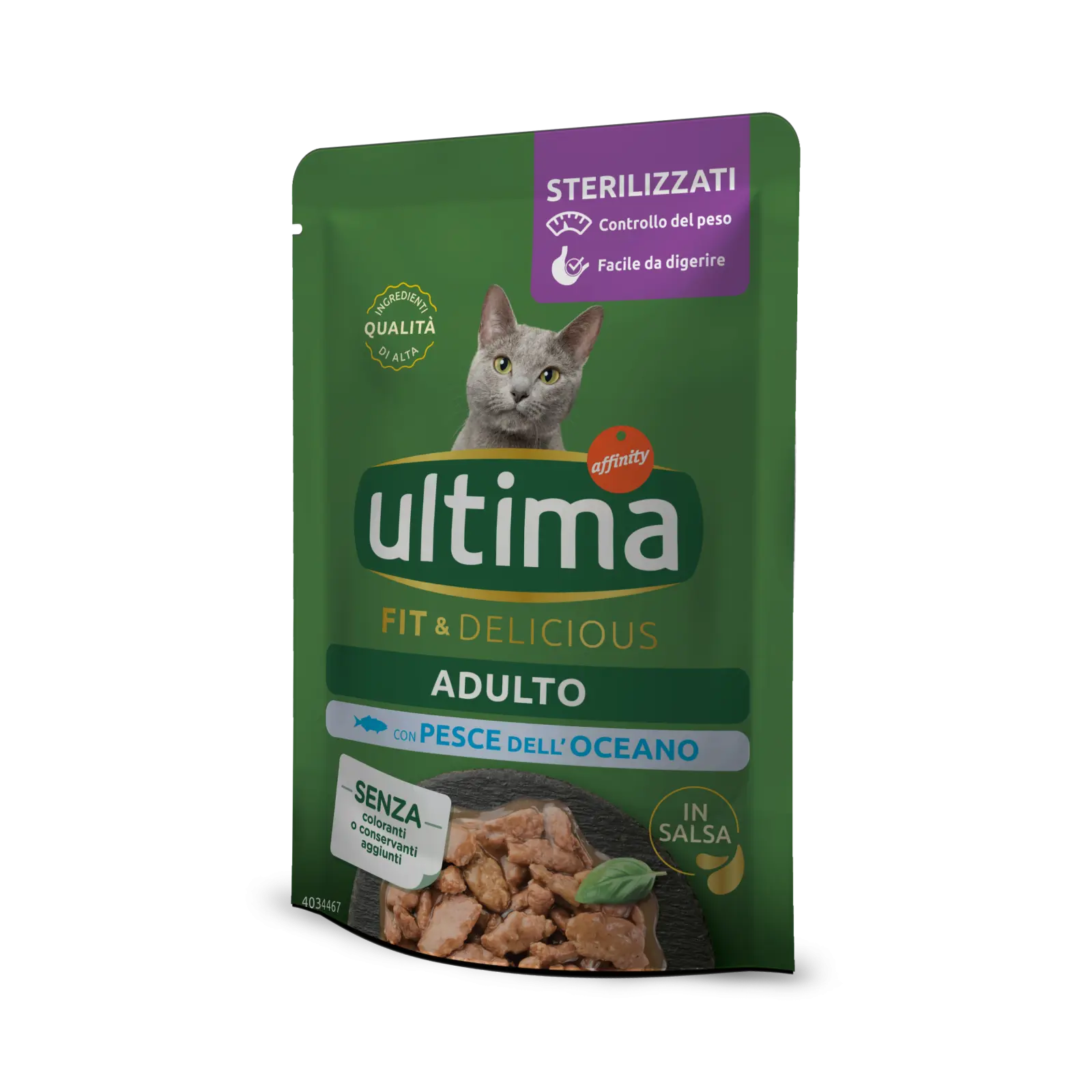 Hrana umeda pisici, Ultima Cat, Adult Sterilizat Fit & Delicious Peste Oceanic, 85 g