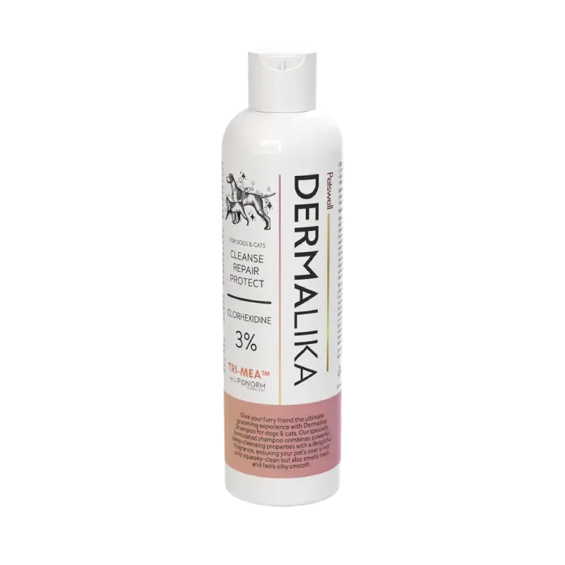 Petswell Sampon cu Clorhexidina DERMALIKA 3% CHDG, 250 ml