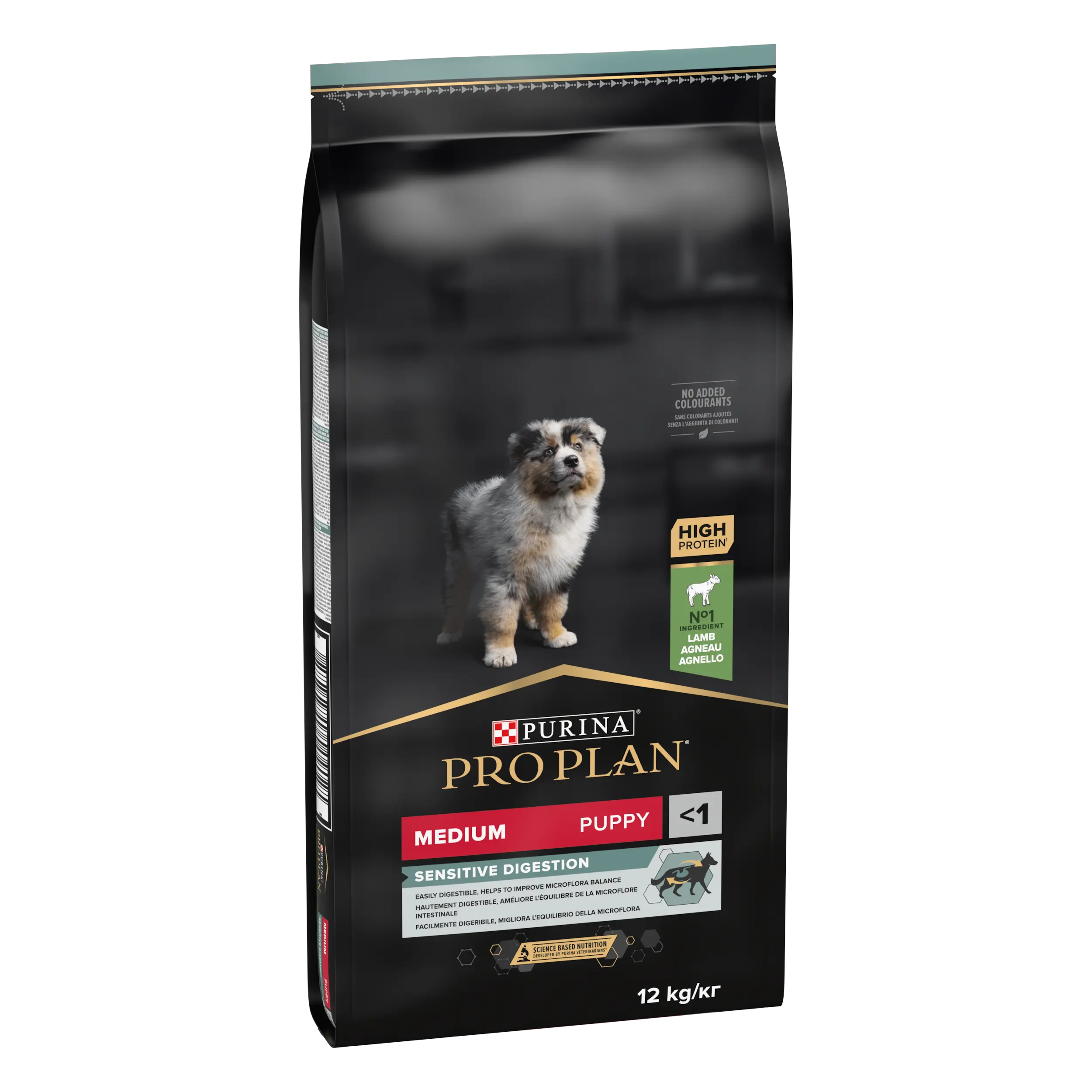 PURINA PRO PLAN PUPPY Sensitive Digestion, Talie Medie, Miel, 12 kg