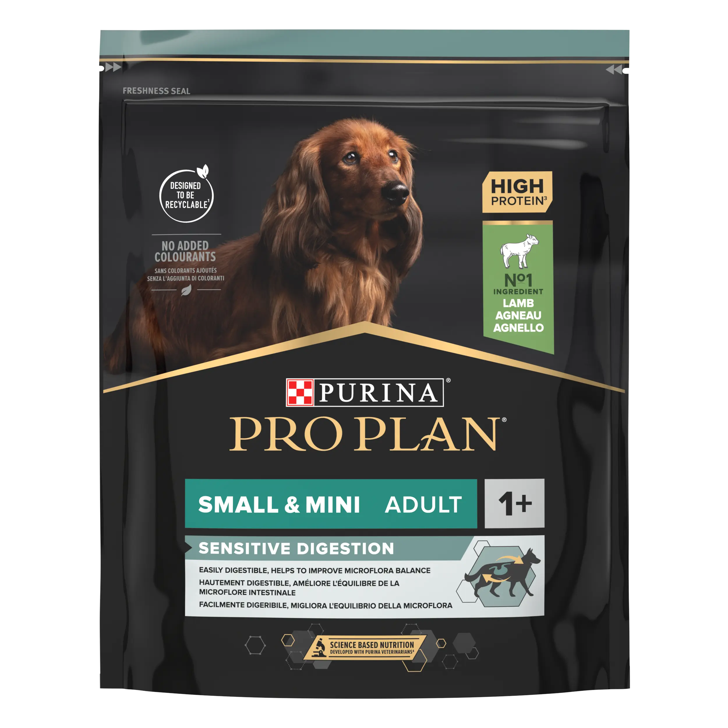 PURINA PRO PLAN ADULT Sensitive Digestion, Talie Mica si Foarte Mica, Miel, 700 g