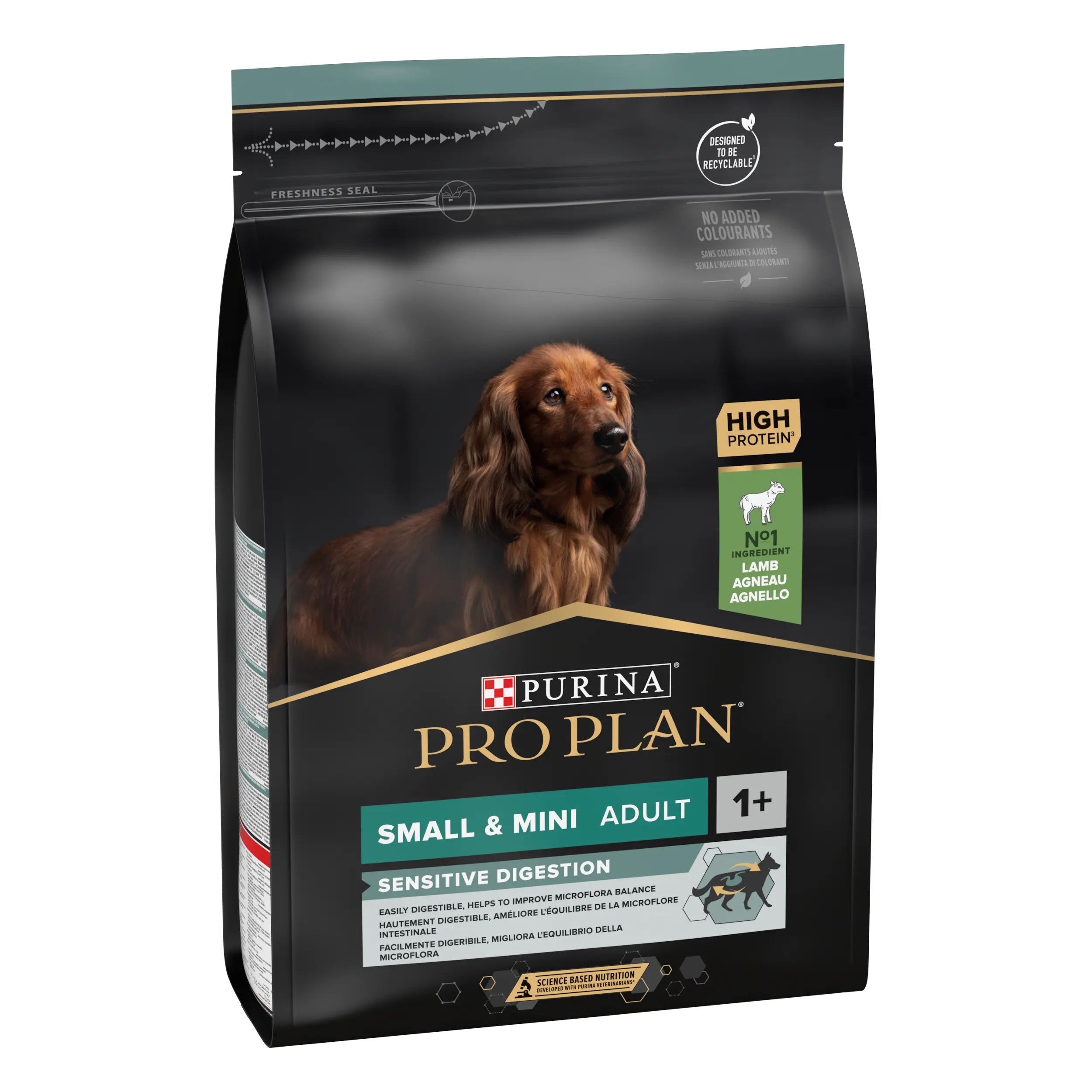 PURINA PRO PLAN ADULT Sensitive Digestion, Talie Mica si Foarte Mica, Miel, 3 kg