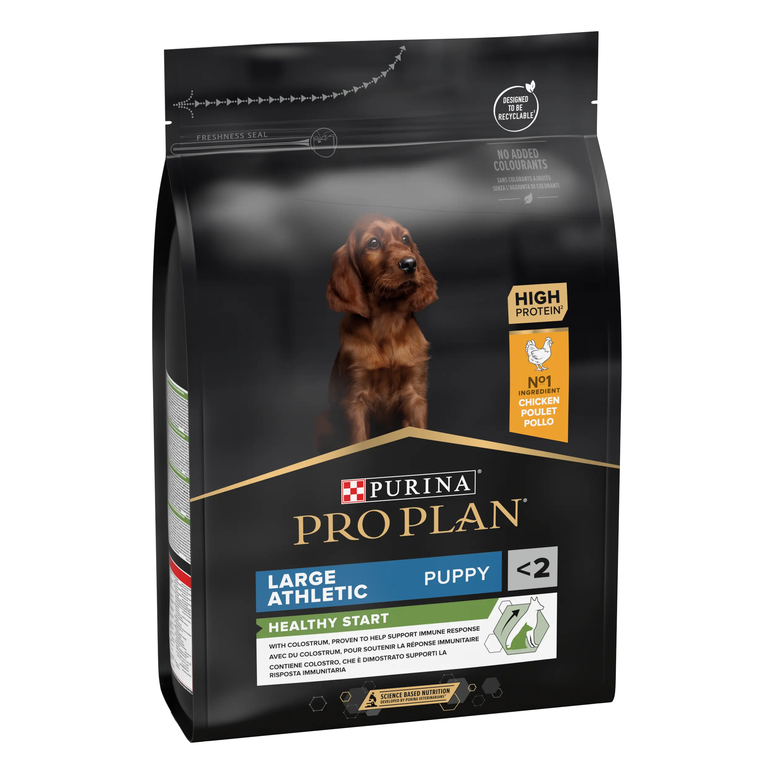 PURINA PRO PLAN PUPPY Healthy Start, Talie Mare Atletica, Pui, 3 kg
