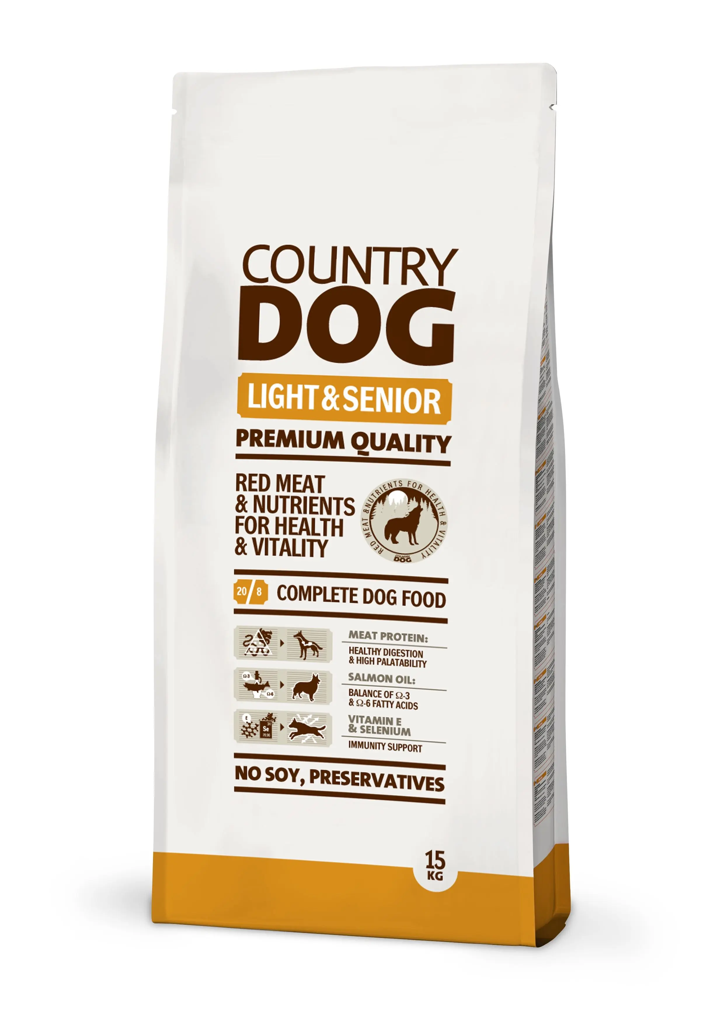 Country Dog Light & Senior, 15 kg