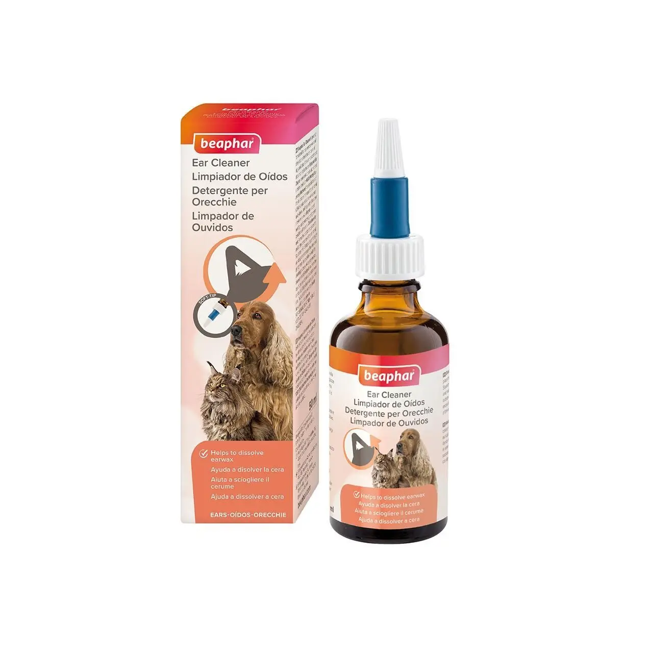 Beaphar Ear Cleaner, solutie curatare urechi, Caini/ Pisici, 50 ml
