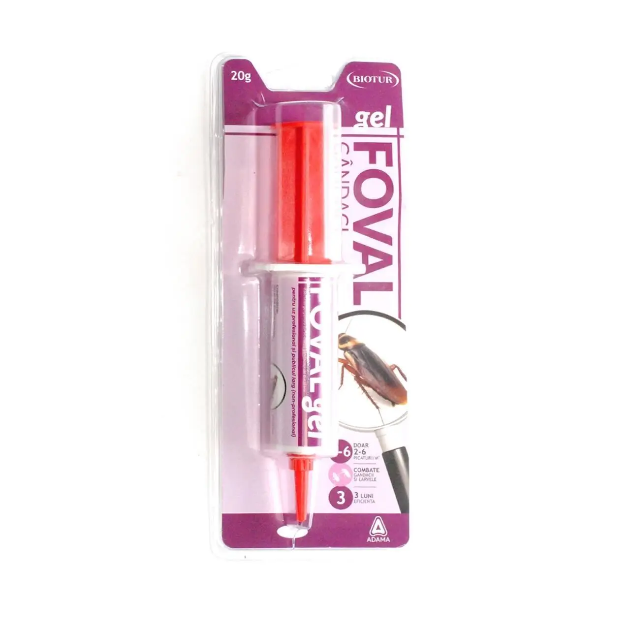 Insecticid Foval Gel, pentru Gandaci, Seringa 20 g