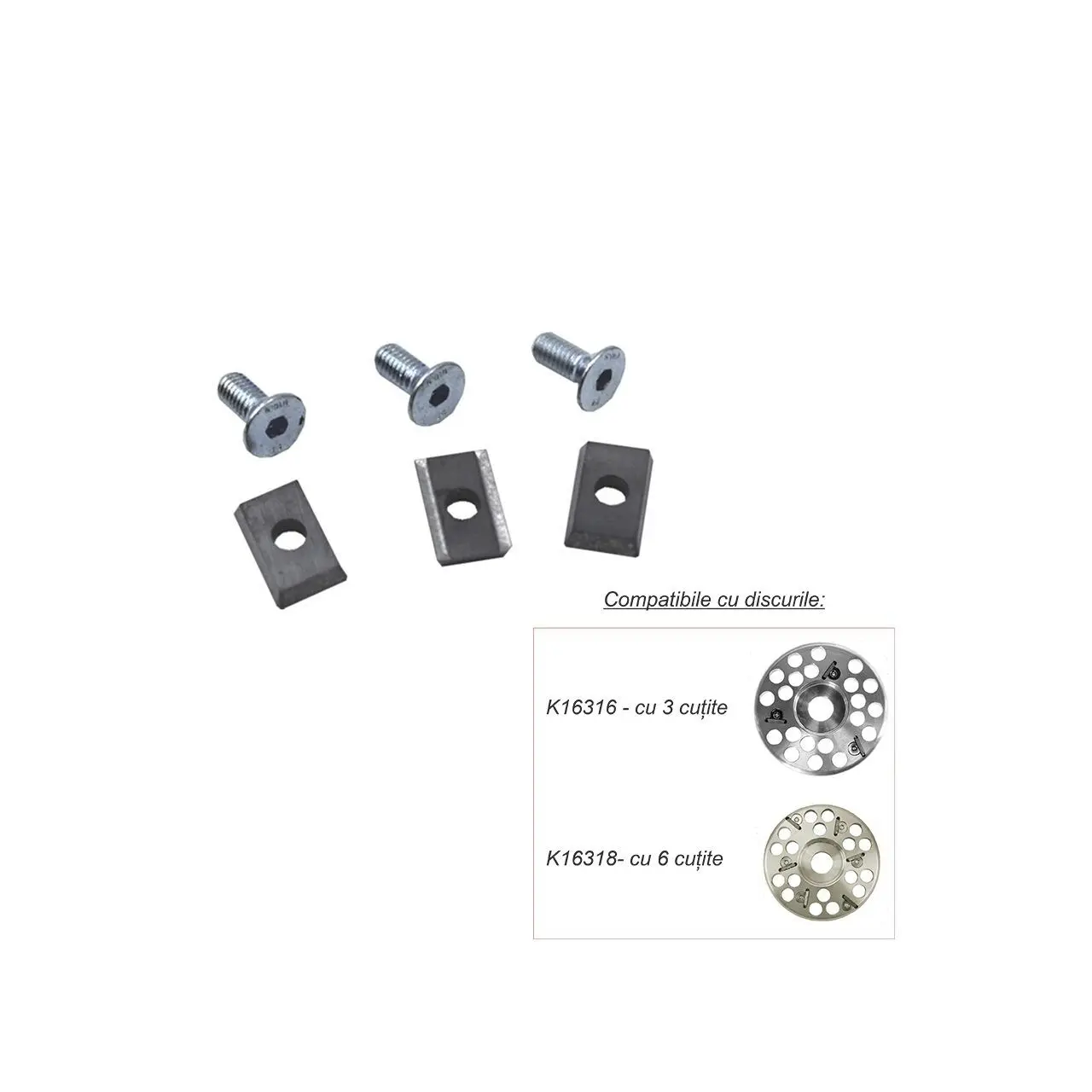 Set 3 Cutite+3 Suruburi pentru Disc Abraziv K16318 & K16316, Albert Kerbl