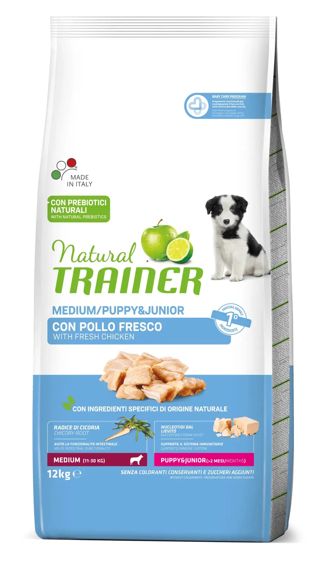 Hrana Uscata Catei, Natural Trainer, Maxi Dog Puppy & Junior, Pui, 12 kg