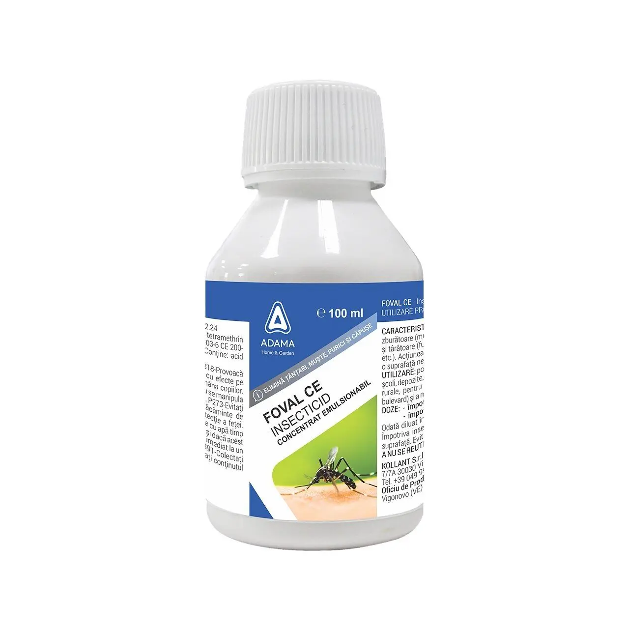 Insecticid pentru Combaterea Tantarilor, Mustelor, Puricilor si Capuselor, Foval CE, 100 ml