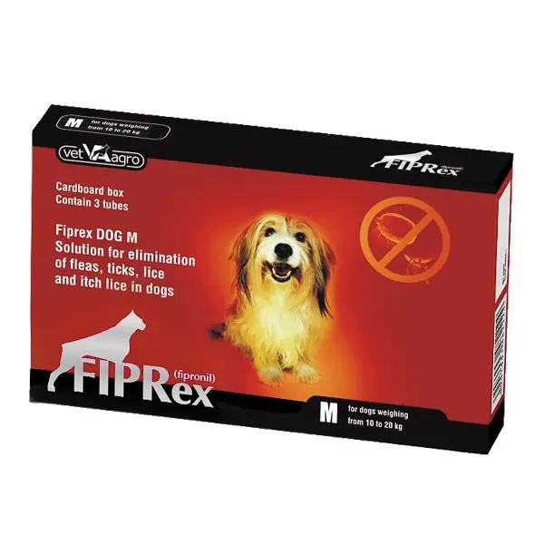Fiprex 75 M (10-20 kg), 3 pipete
