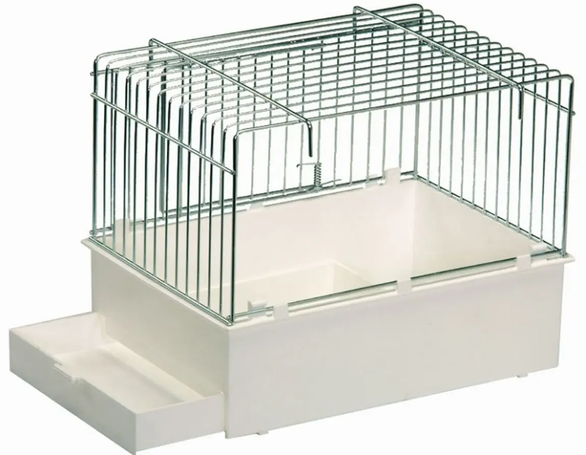 Colivie prezentare Alb / Argintiu, 24 x 16 x 19 cm