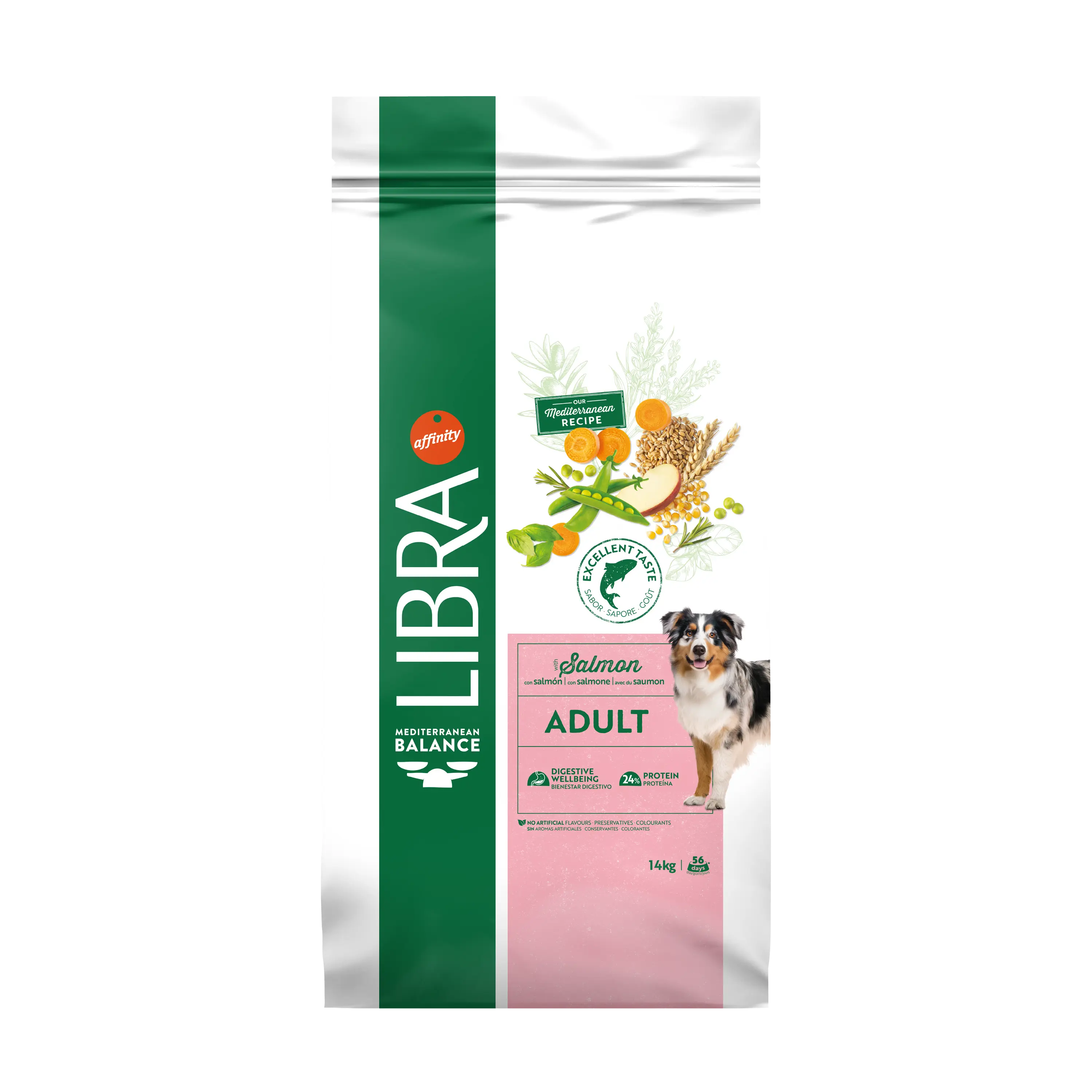 Hrana Uscata Caini Adulti, Libra Dog Adult Medium-Maxi, Somon, 14 kg