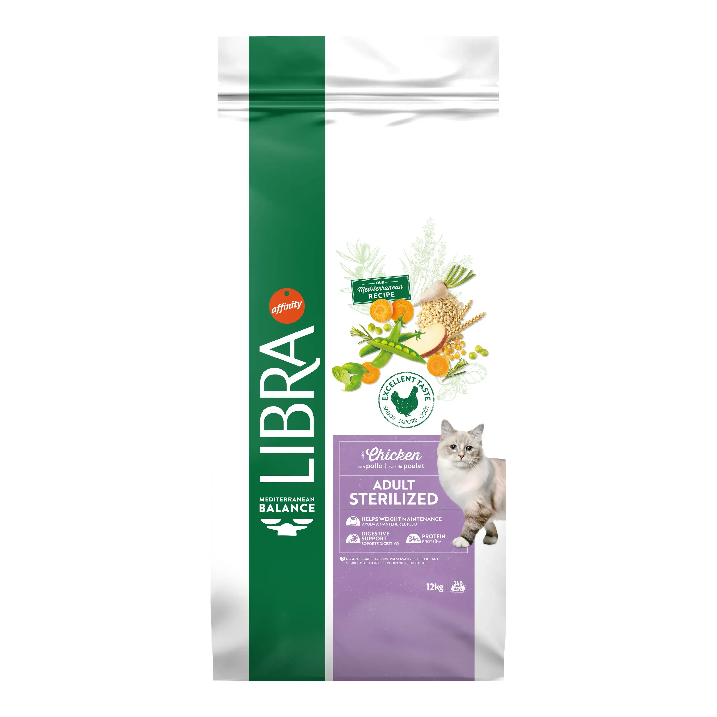 Hrana Uscata Pisici Adulte Sterilizate, Libra Cat Adult Sterilizat, Pui, 12 kg