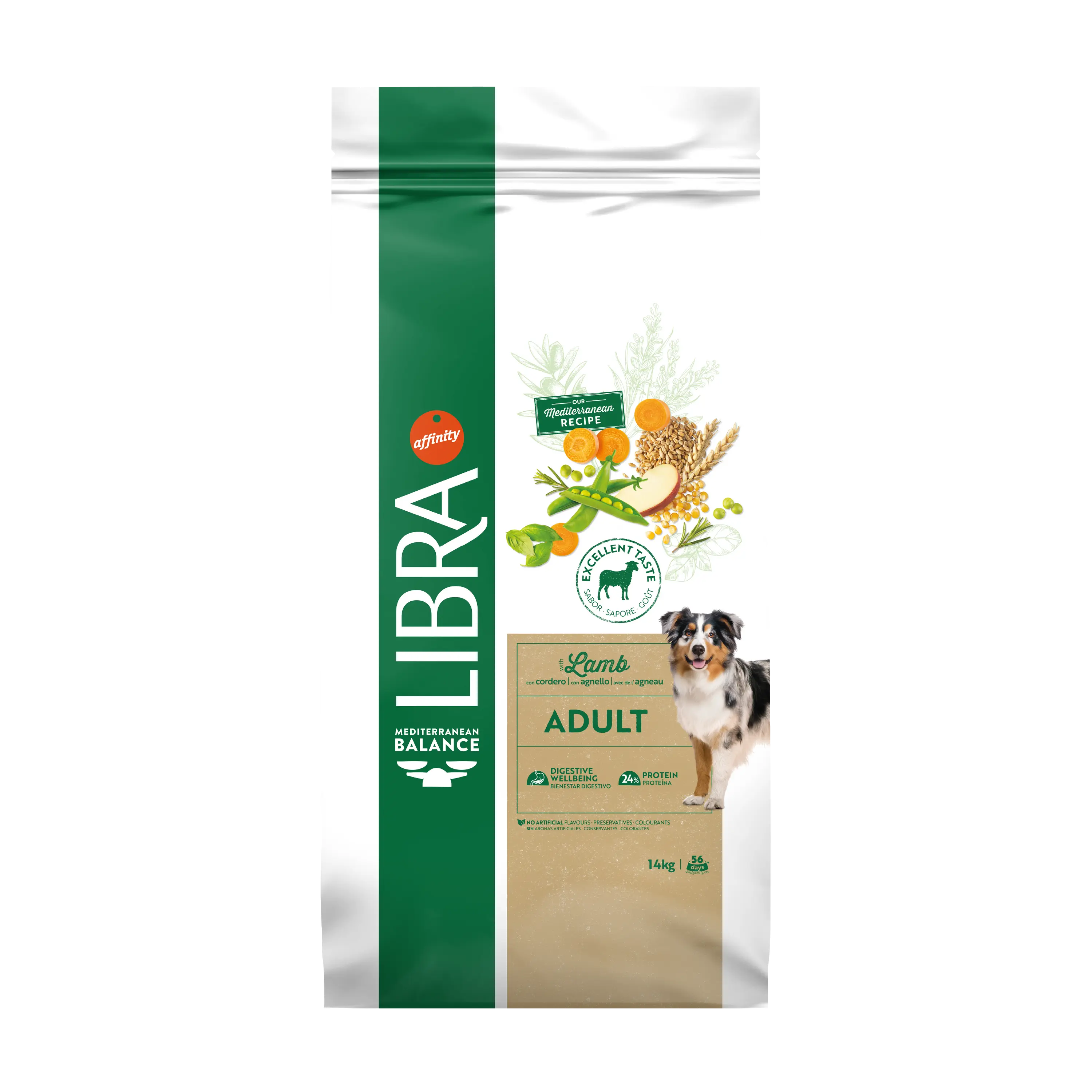 Hrana Uscata Caini Adulti, Libra Dog Adult Medium-Maxi, Miel, 14 kg