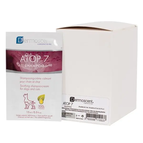 Refill Dermoscent Atop 7 Shampoo for Dogs and Cats, 15 ml x 20