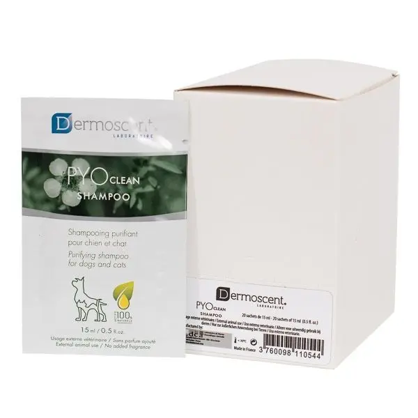 Refill Dermoscent Pyoclean Shampoo for Dogs and Cats, 15 ml x 20