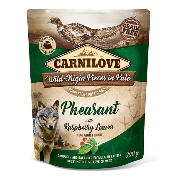 Carnilove Dog Pouch Pate Pheasant with Raspberry Leaves, 300 g