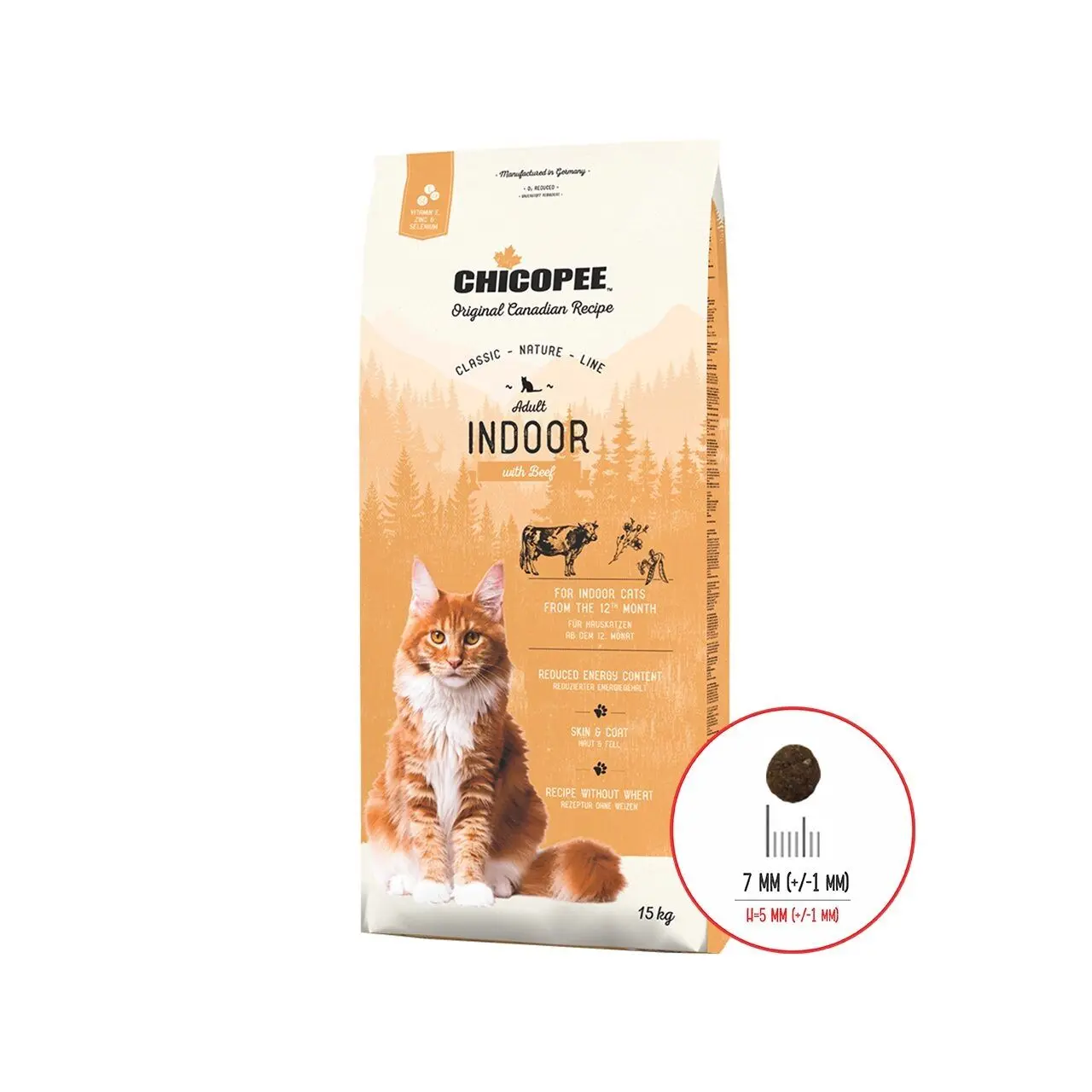 Hrana Uscata Pisici, Chicopee Classic Nature Line, Adult Indoor, Beef, 15 kg