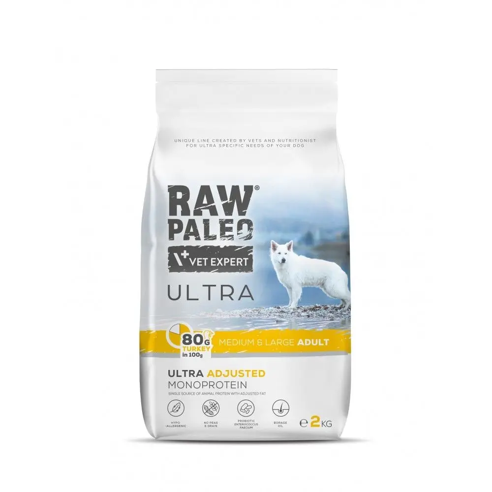 Raw Paleo Ultra Turkey Medium & Large Adult, 2 kg