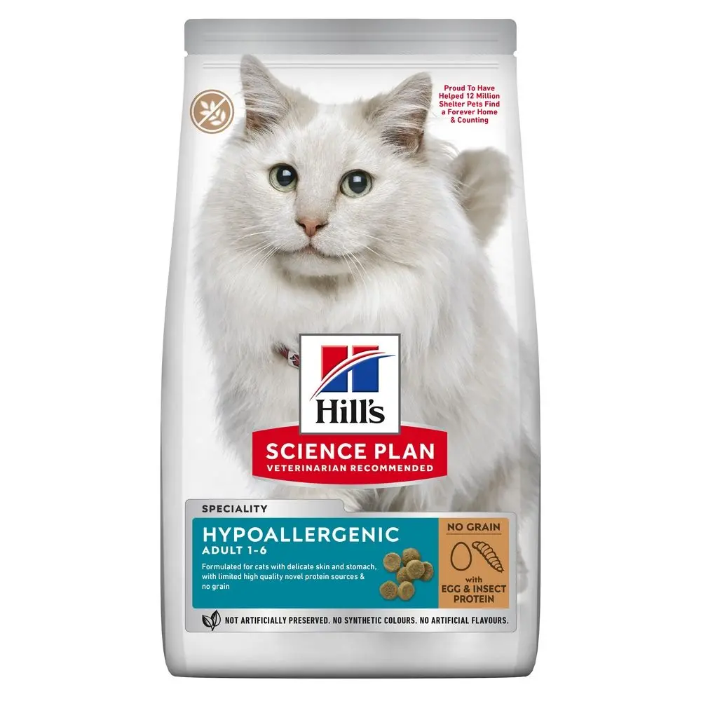 Hrana uscata pisici, Hill's Science Plan Feline Adult Hypoallergenic No Grain, 7 kg