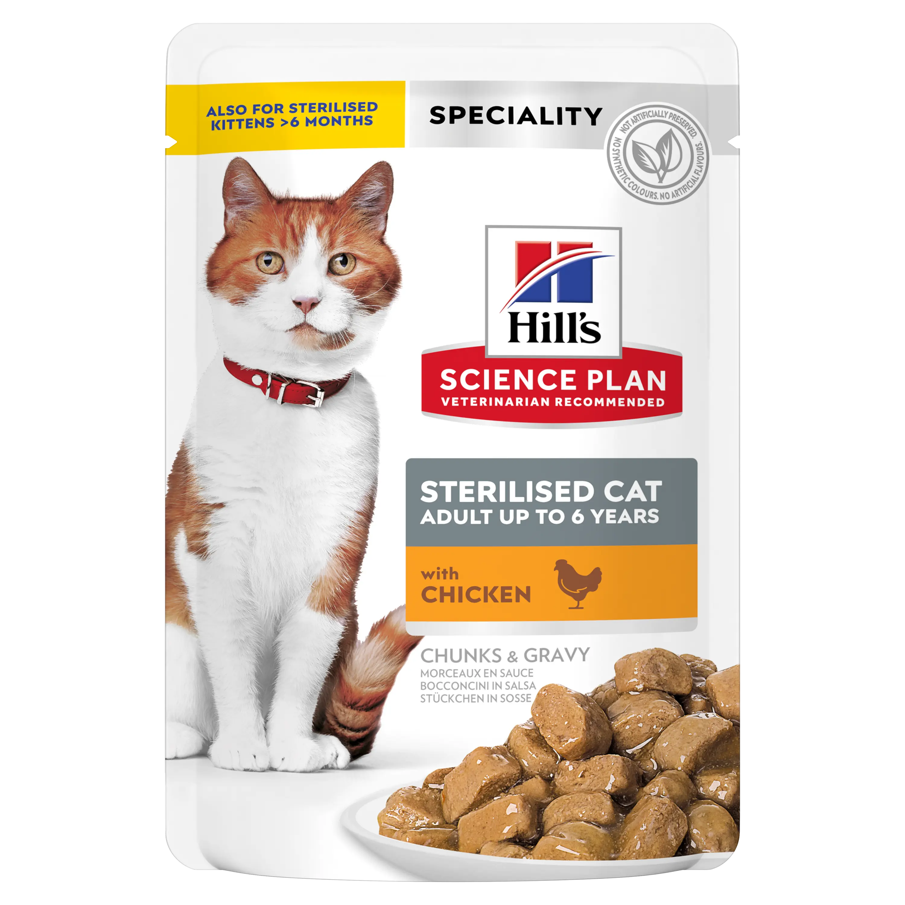 Hrana umeda pisici, Hill's Science Plan Feline Sterilised Adult Chicken, 85 g