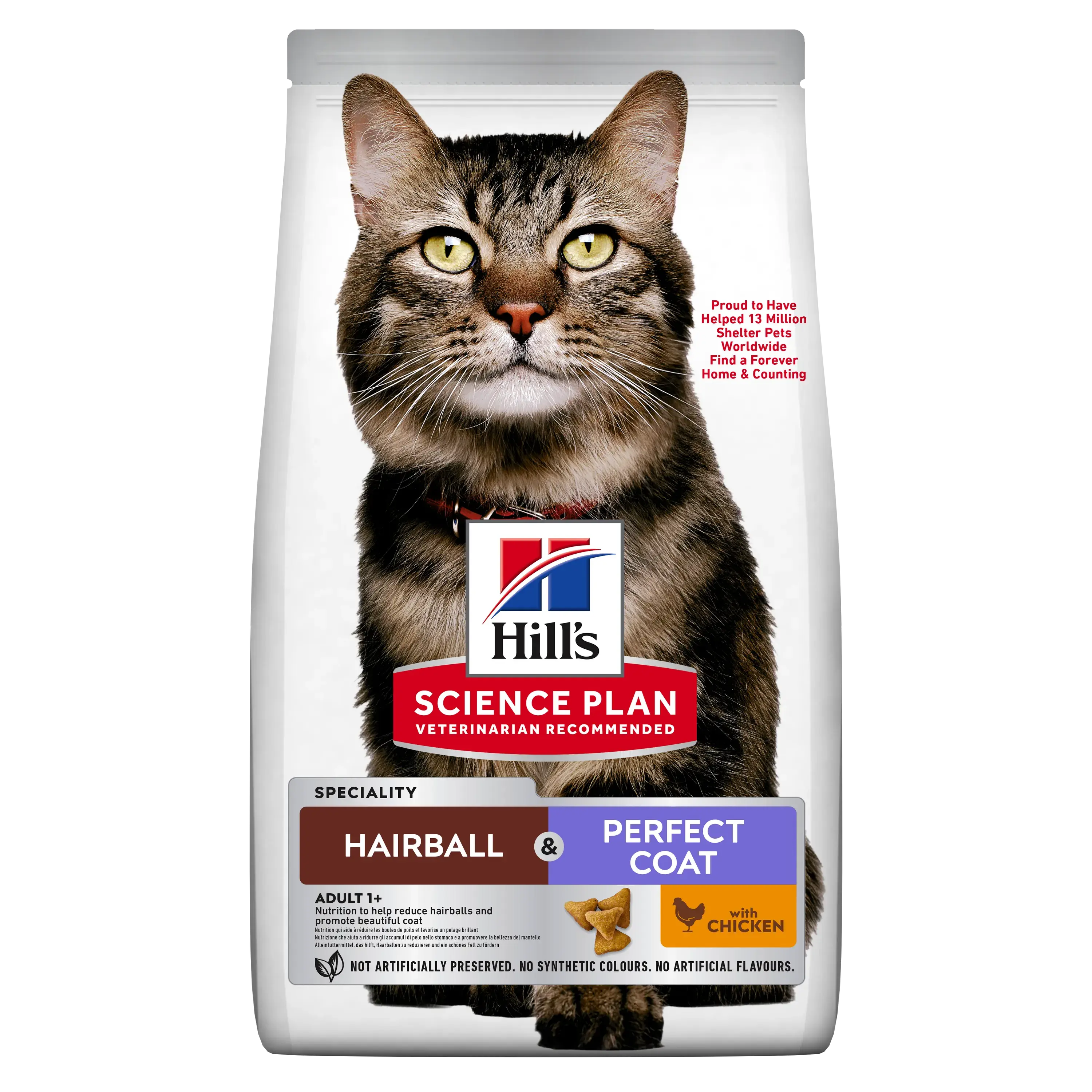 Hrana uscata pisici, Hill's Science Plan Feline Hairball and Perfect Coat, Chicken, 3 kg