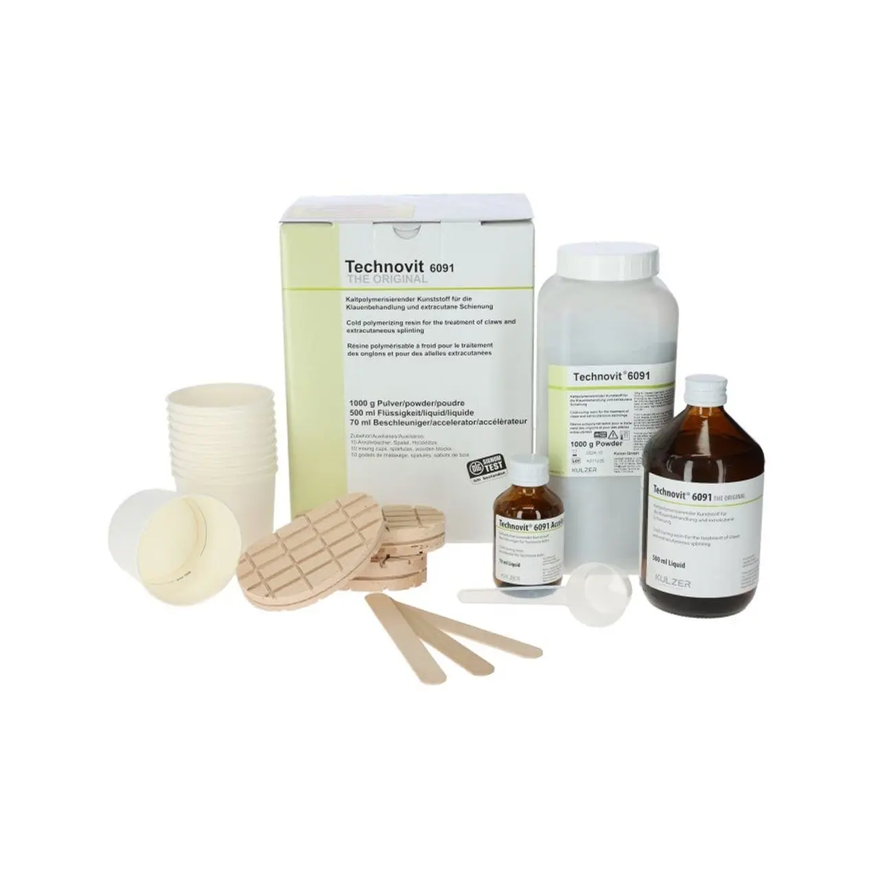 Technovit Set polimer/ accelerator/ pulbere pentru Ongloane, Albert Kerbl