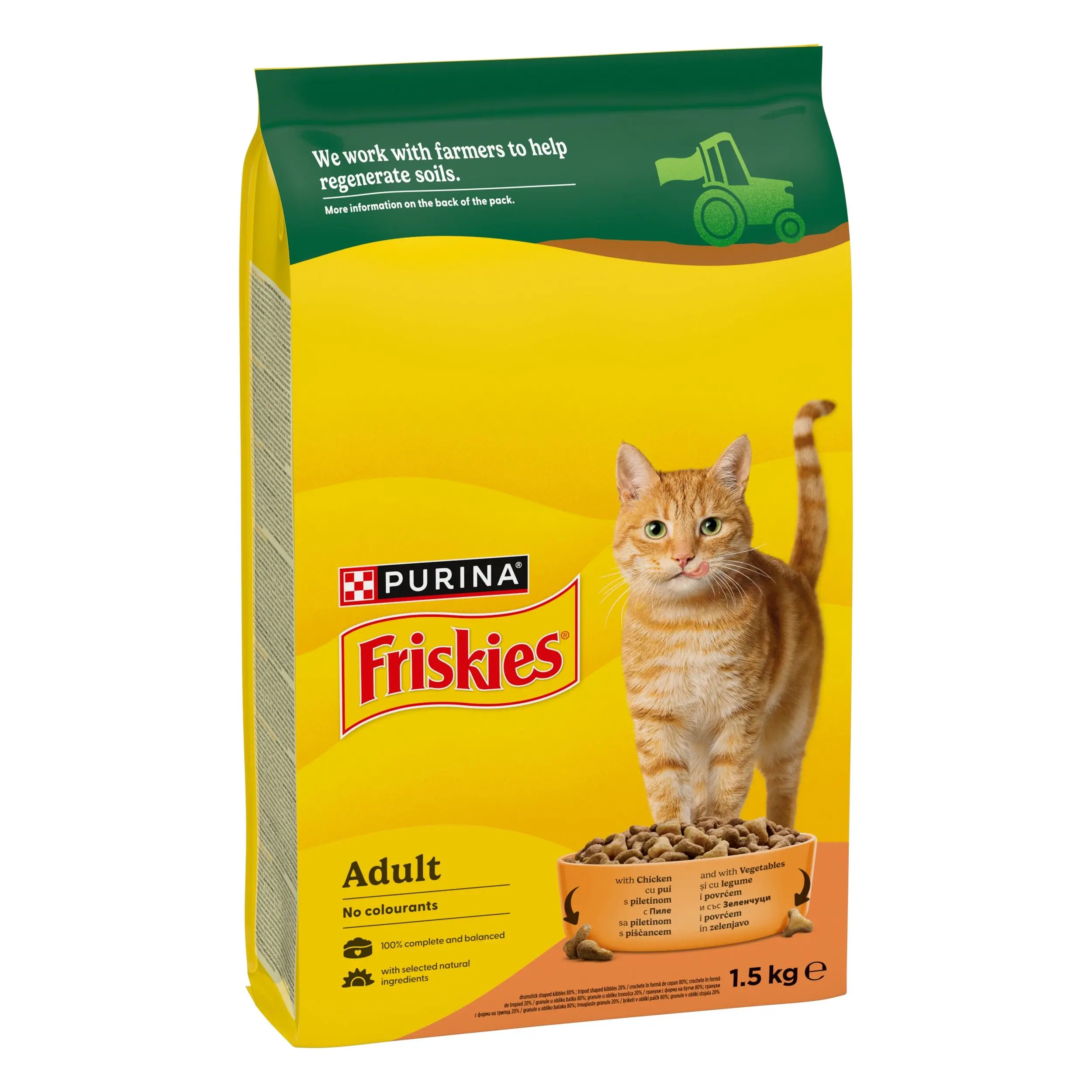 FRISKIES Cat, Adult, Pisica, Pui si Legume, 1.5 kg