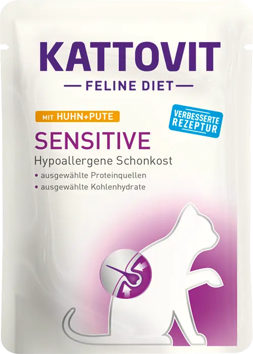 Plic Kattovit Sensitive, Pui si Curcan, 85 g