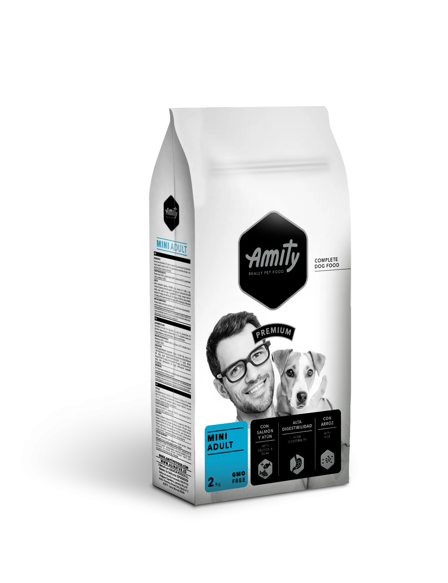 Hrana Uscata Caini, Amity Premium Adult Mini, Somon si Ton, 2 kg