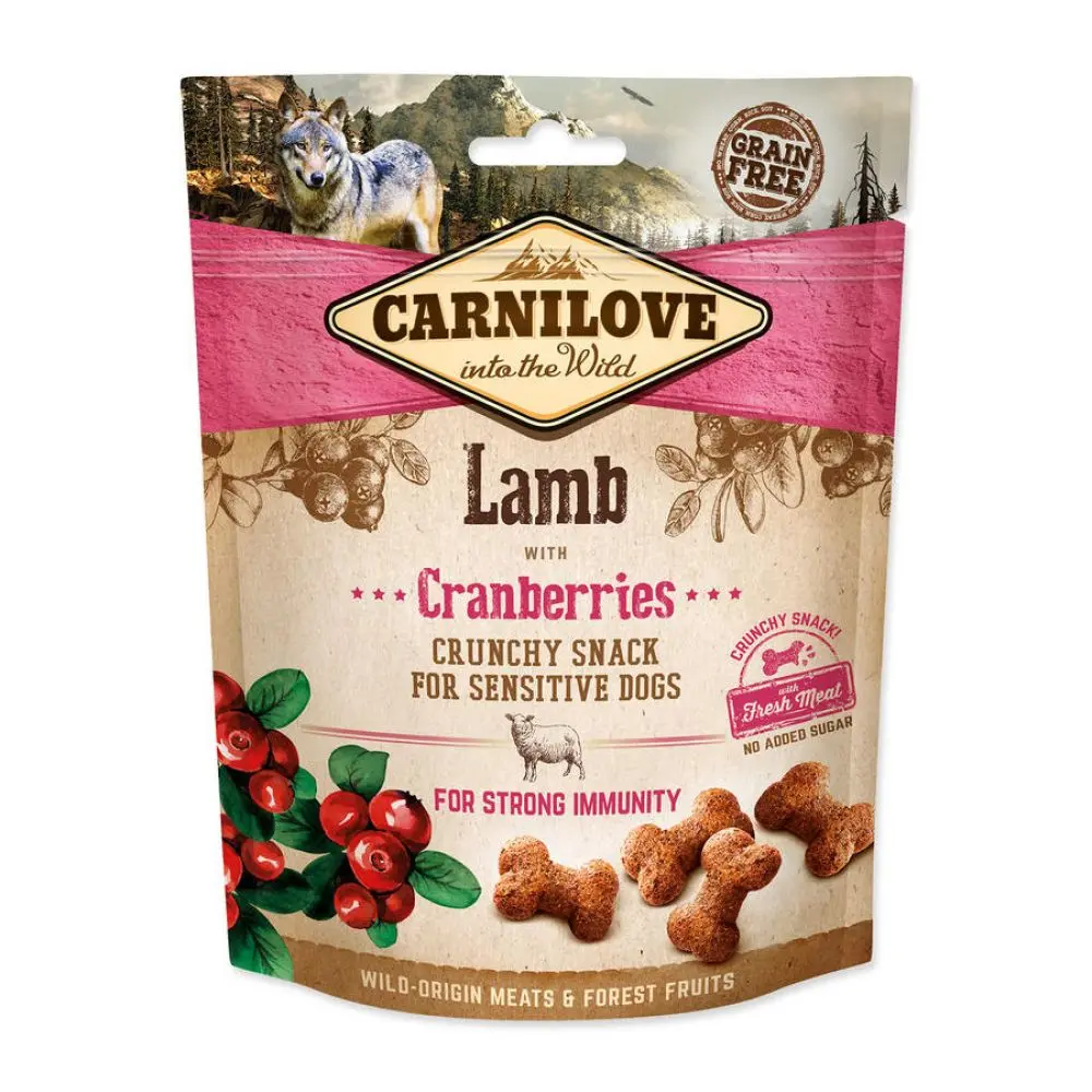Recompense CARNILOVE Crunchy Snack cu Miel si Merisoare