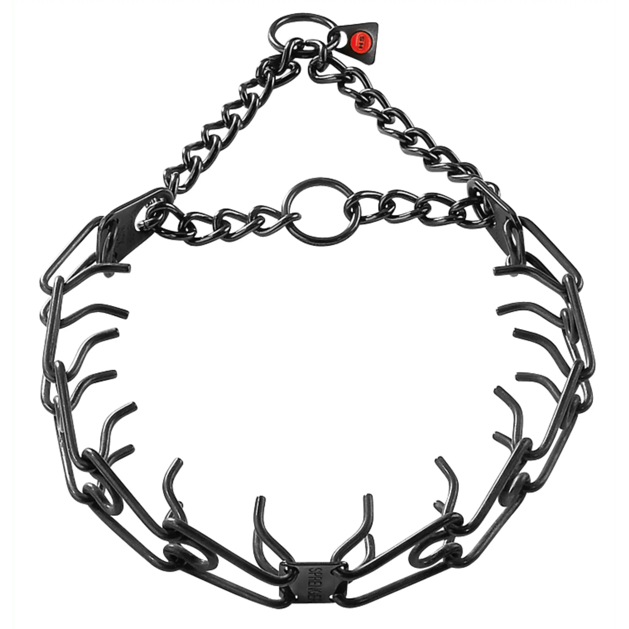 Zgarda otel inoxidabil micro Negru pentru dresaj Hermann Sprenger – 41 cm