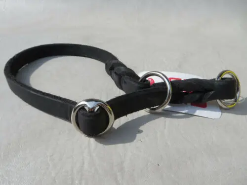 Zgarda corectie cu opritor din piele fara cusaturi - 60 cm