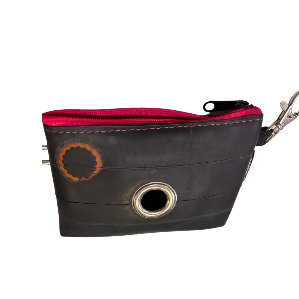 Accesoriu din camera de bicicleta reciclata - ZOORO Zero Waste - Roz