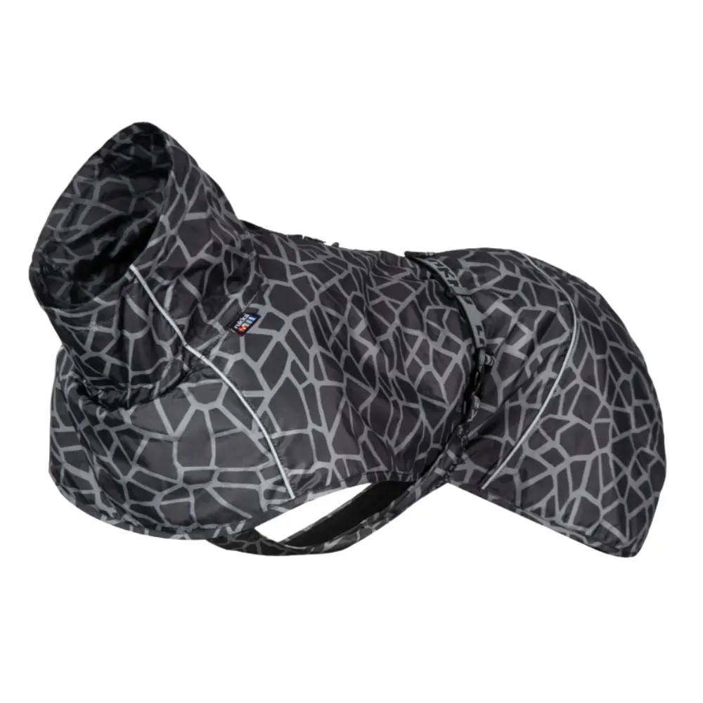 Rukka haina ploaie caini impermeabila reflectorizanta - Dark - 25 cm