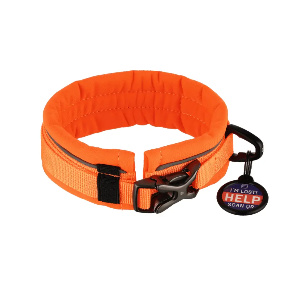 Zgarda pentru caini Herm Sprenger Softshell reglabila - L/XL - Oranj