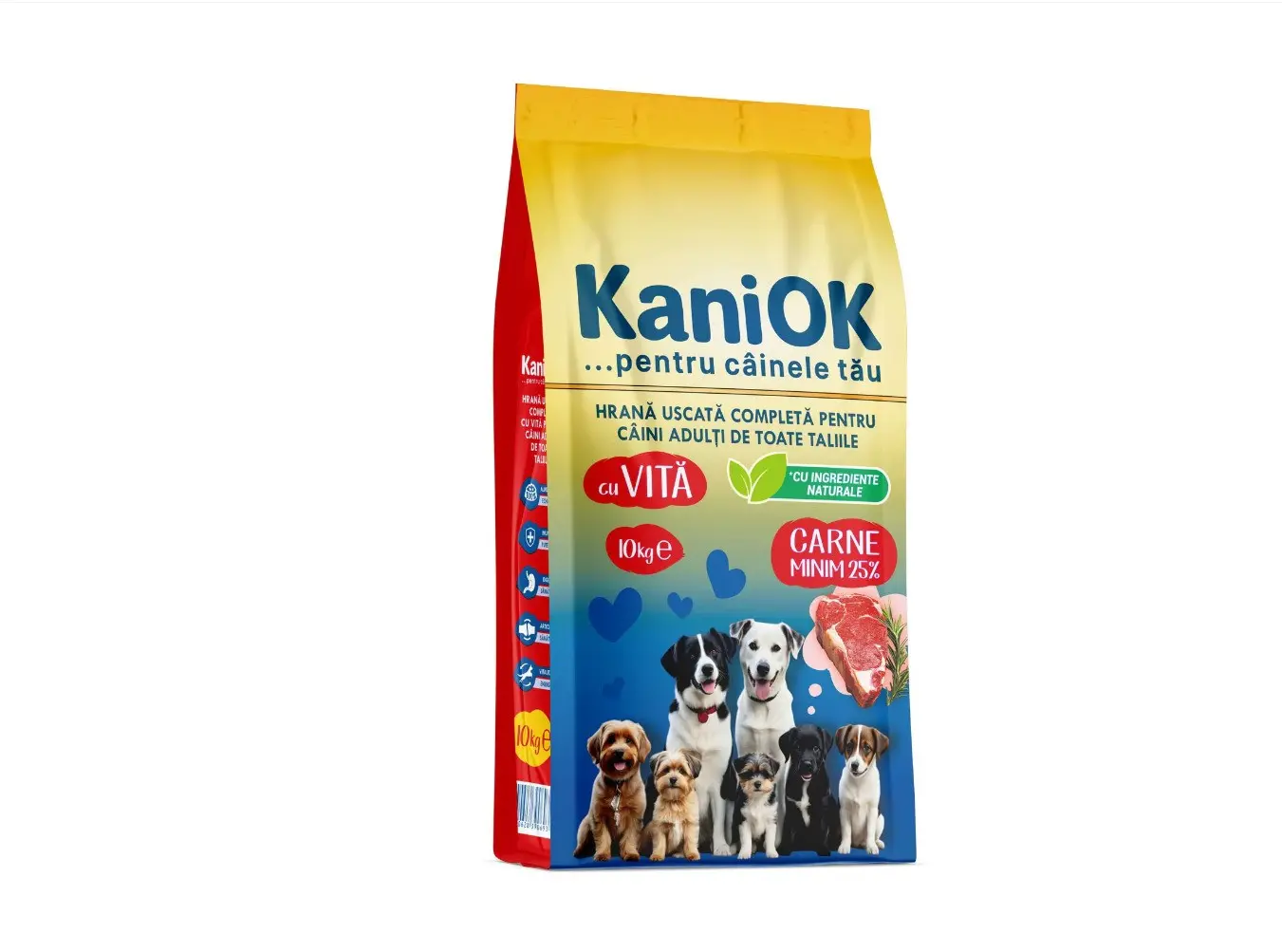 Hrana uscata pentru caini KaniOK cu vita, toate taliile, 25% proteine, 10 kg - Image 2