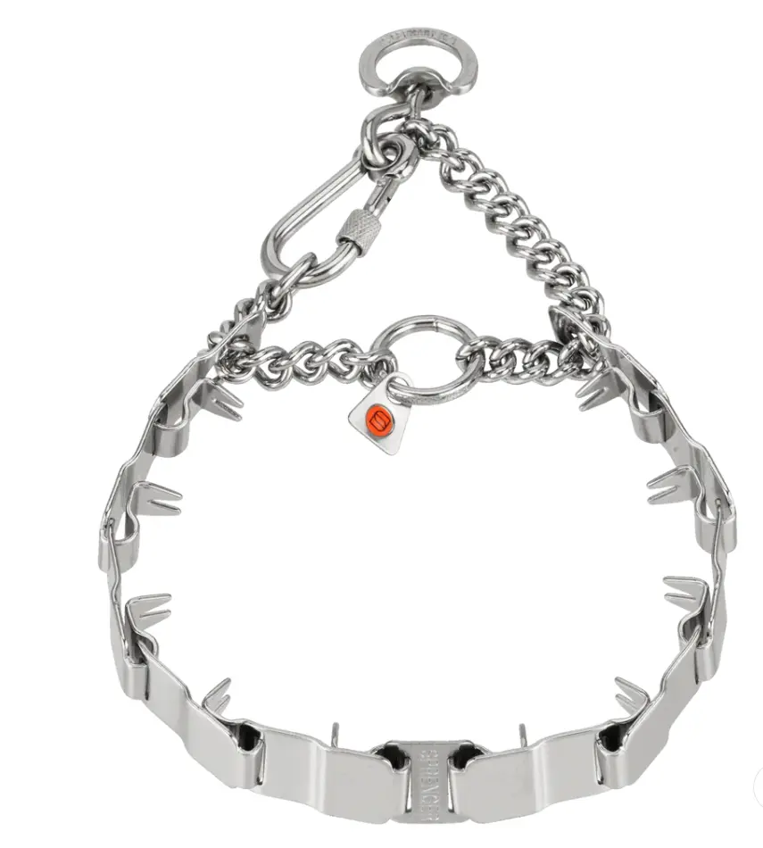 Zgarda dresaj NeckTech inox cu lant 60 cm