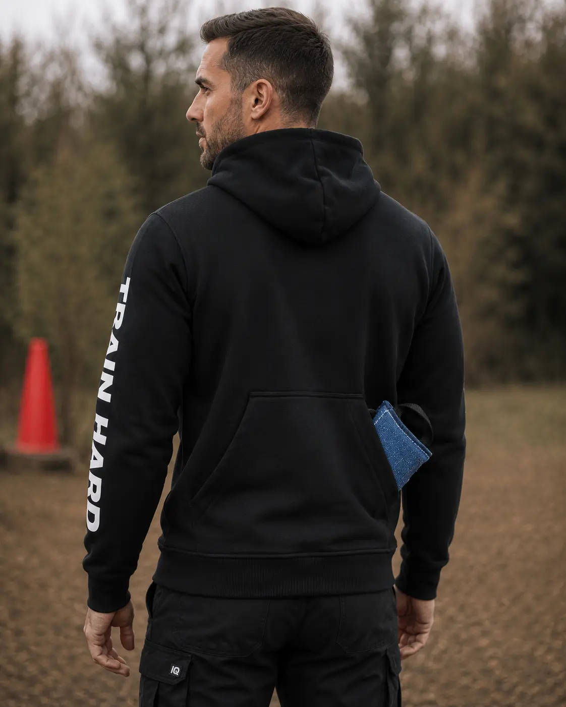 Hanorac IQ - Hoodie "Train hard" Unisex - Image 2
