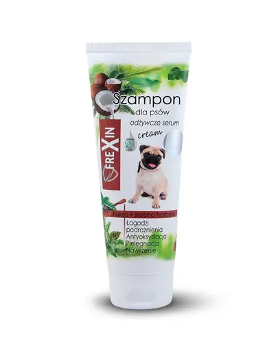 FREXIN Sampon pentru cainii cu pielea sensibila, cu ceai verde si ulei de cocos, 220 g