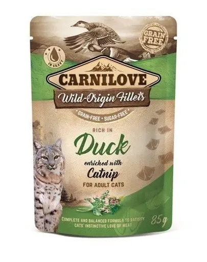 CARNILOVE Cat Duck&Catnip 24 x 85 g hrana umeda pentru pisici, rata si iarba pisicii (catnip)