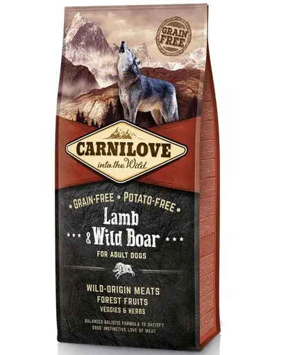 CARNILOVE Lamb&amp;Wild boar Adult Hrana uscata pentru caini adulti, cu miel 4 kg