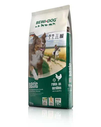 BEWI DOG Basic Hrana uscata pentru caini adulti, cu pasare 25 kg (2x12,5 kg)