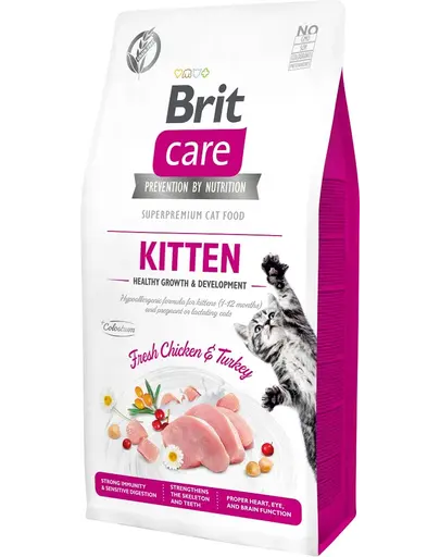 BRIT Care Cat Grain-Free Kitten Growth&amp;Development hrana uscata pentru pui de pisica sau femele gestante, 2 kg