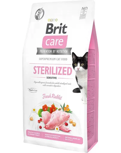 BRIT Care Cat Grain-Free Sterilized Sensitive hrana uscata pisici sterilizate cu tract digestiv sensibil 2 kg