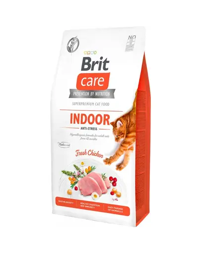 BRIT Care Cat Grain-Free Indoor Anti-Stress hrana uscata pisici, hipoalergenica, fara cereale, cu pui 400 g