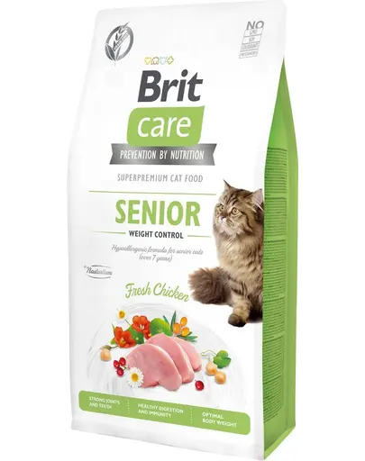 BRIT Care Cat Grain-Free Senior & Weight Control hrana uscata pisici senioare sau sterilizate, cu pui 2 kg