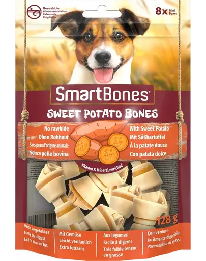 SmartBones Recompense pentru caini, cu cartofi dulci, mini, 8 buc.