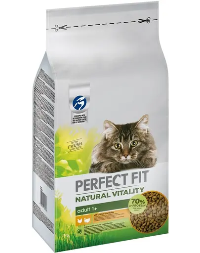PERFECT FIT Natural Vitality 6 kg pui si curcan, hrana uscata pisici adulte