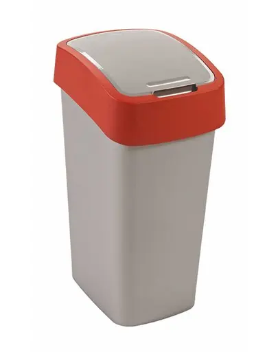 CURVER Cos de gunoi FLIP BIN 45 L argintiu/rosu